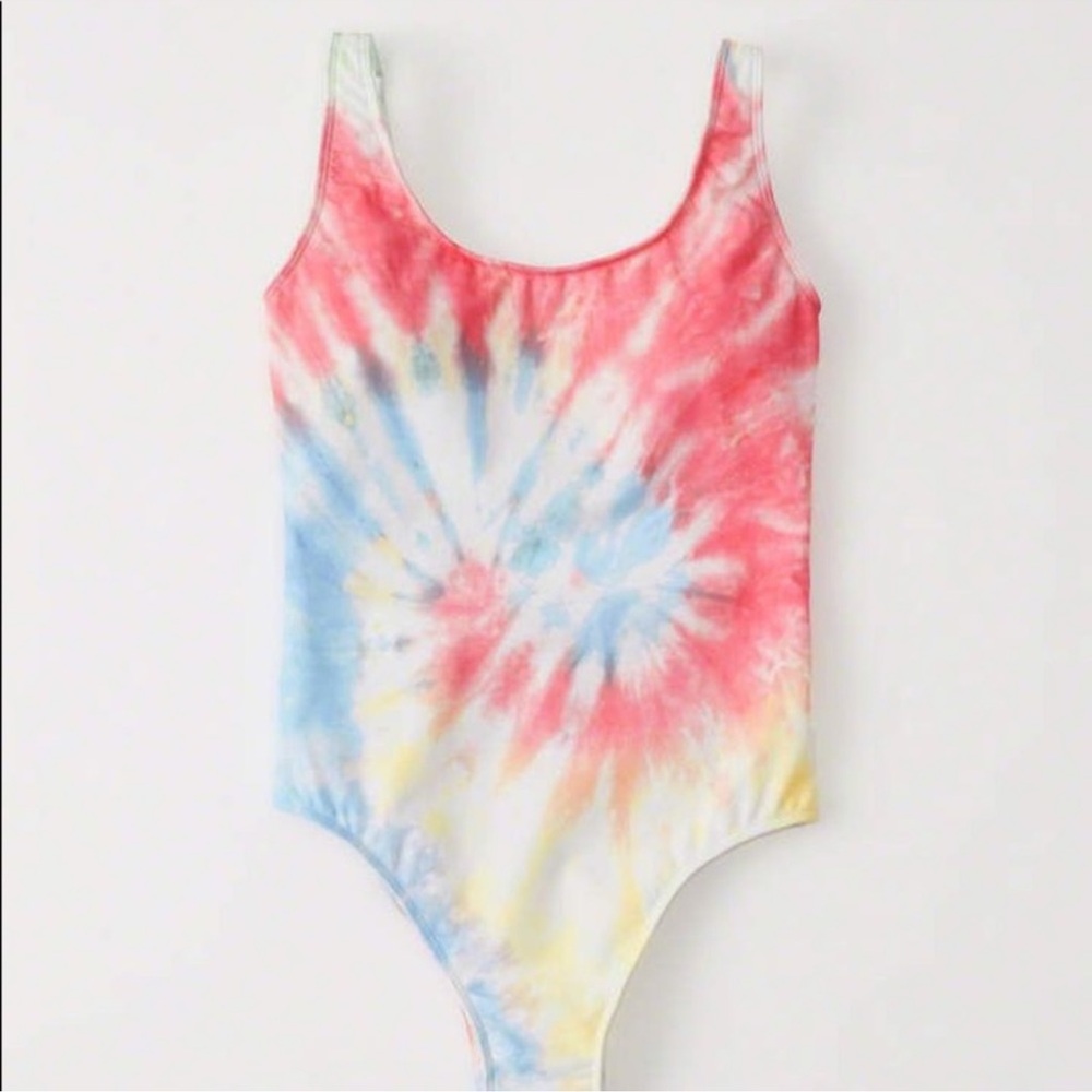 Abercrombie & Fitch Tie Dye Scoop Back One Piece Swimsuit Women’s Size Small
